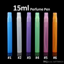 15ml Travel Portable Perfume Bottle Spray Bottles Cosmetic Containers 8ml Perfumes Empty Atomizer Pen free ship 100