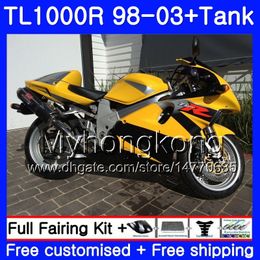 +Tank For SUZUKI SRAD TL1000R 1998 1999 2000 2001 2002 2003 Yellow black new 304HM.63 TL 1000R TL1000 R TL 1000 R 98 99 00 01 02 03 Fairing