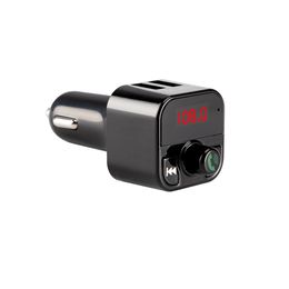 Mini Bluetooth Car Mp3 Player Dual Usb 3.1A B5 Hands-Free Fm Transmitter Car Voltage Display Micro-Sd Tf Music Playing(Black)
