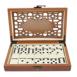CLASSIC CHRISTMAS XMAS DOMINOES WOODEN BOX GAMES TRAVEL CHILDREN KIDS TOYS UK