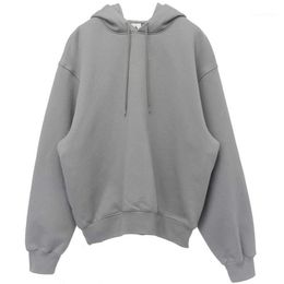 Men's Hoodies & Sweatshirts Mens High Street Fashion Style Casual Long Sleeve Fleece Hoodie Solid Sweatshirt Asian Size M-XL1