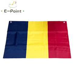 No.5 96cm*64cm size European Flag of Romania Top Rings Polyester flag Banner decoration flying home & garden flag Festive gifts