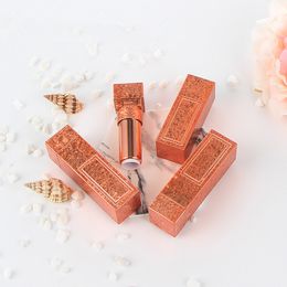 Rose Gold Marble Empty Gold Square Lipstick Tubes Cosmetics Package DIY Lip Balm Tube 12.1mm Beauty Tools 20pcs/lot