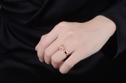 Wholesale- Selling 925 Silver Rose Gold Plated CZ Rings with Cubic Zirconia Leopard Rings For Men Women Fine Finger Jewellery