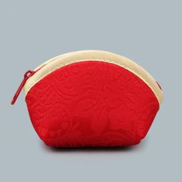 Zipper Gift Coin Purse Chinese Style Silk Brocade Jewelery Bag Trinket Comb Cosmetic Storage Pouch Fast Shipping NO357