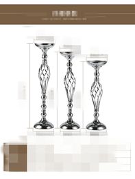 New style tall mental sliver iron cylinder cheap wedding vases best0887