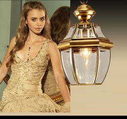 Europe Retro Lustre Copper Led Pendant Chandelier Lamp Glass Corridor Led Chandeliers Lighting Luminarias Hanging Lights Fixture