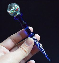 4.9inch Wax Dabber Tool Colored Carb Cap and Wax oil rigs Dab Stick Carving tool for E-Nail Quartz Banger Nail Glass Bong