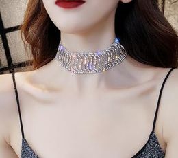 Full of diamond collar women net red short necklace personality neck with sexy collarbone chain tide