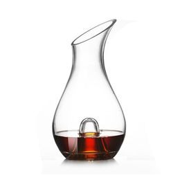 Lead Free Crystal Glass Wine Decanter with Aerating Punt Bar Tools High Clear Hand Blown Carafe for Home Restaurant 1250ml 44oz