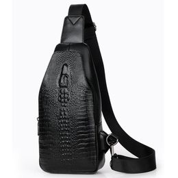 Mens Fashion Waist Bags PU Leather Chest Bags Casual Travel Sling Male Shoulder Bags Crossbody Back Pack Rucksack354I