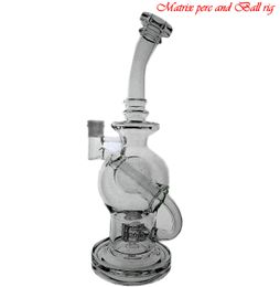 Ball rig glass bongs fab egg smoking water pipes dab rig oil rigs glass bong matrix perc smoking pipe 14.4mm joint thick glass cheap price