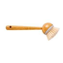 Natural Bamboo Long Handle Brush Kitchen Dish Pan Pot Washing Cleaning Brush Household Kitchen Cleaning Products LX2715