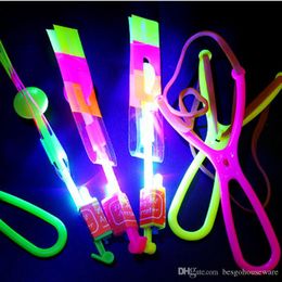 Luminescence Small Flying Arrow LED Flying Toy Kids Luminous Toy Plastic Flash Lamp Flying Arrows Christmas Gift Ejection Toy BH2154 ZX