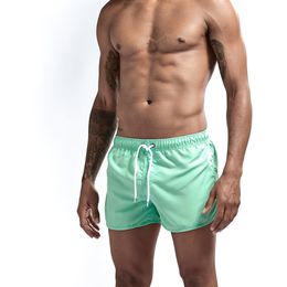 Mens Swimwear Sexy Board Shorts Beach Surfing Sweat No Mesh Liner Swimsuits Bathing Suits Plavky Solid Colours