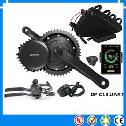 EU US NO taxes bafang BBSHD mid drive 48V 1000W electric bike motor kits with 23Ah Li-ion Triangle battery