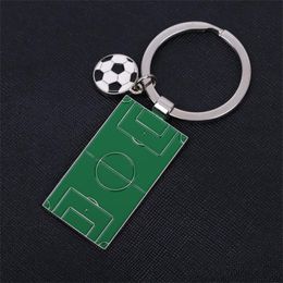 Football Field Keychain Bag Pendant Keys Buckle Male And Female Couple Key Ring Metal EDC Birthday Gift 2 5mo C1