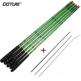 Goture Stream Fishing Rods 3.0m-7.2m Carbon Fiber Telescopic Fishing Rod Hand Pole Feeder for Carp Fishing Tenkara,olta,1pc/lot