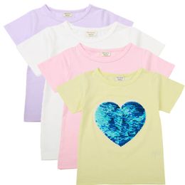 Kids Girls Sequins T Shirt Infant Girls Valentine Day Tops Two Sided Sequins Tops Kids Designer Clothes Girls Cotton Casual Tees 2 8t 06 - 5 key 2 my heart roblox roblox shirt free clothes