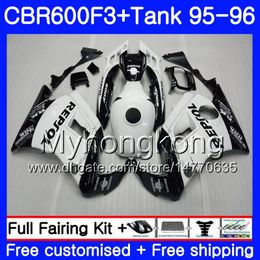 Bodys Repsol hot white +Tank For HONDA CBR 600 F3 FS CBR600FS CBR600 F3 95 96 289HM.AA CBR600RR CBR600F3 95 96 CBR 600F3 1995 1996 Fairing