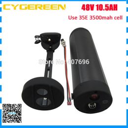48V Water Bottle battery 48V 10.5AH lithium ion Electric Bike battery use 35E 3500mah cell 15A BMS 2A Charger