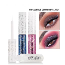 HANDAIYAN Glitter Eyeliner Waterproof Liquid Eye Liner Pigment Eyes Makeup Tattoo Liner White Liquid Eyeliner Silver Blue Green 120pcs DHL