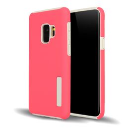 For Samsung Note 20 10 plus S10 S9 S8 Hybrid Brushed Metal Shockproof 2 in case matte Case LG Aristo 5 Moto E7 G Fast
