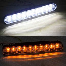 2x 30LED Car Daytime Running Light DRL Daylight Head Fog Lamp Turn Single Lights Auto 12V Waterproof for Trailer SUV Truck