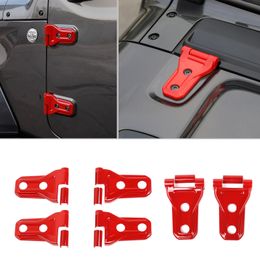 ABS Red Door Hinge 2Door Version Decoraion 12PCS For Jeep Wrangler JL 2018+ Factory Outlet High Quatlity Auto Exterior Accessories