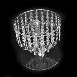 Wedding Crystal Round Bling Chandelier Cake Stand Transparent Cascading Cupcake Stand Wedding Party Cake Tower Display Centerpieces