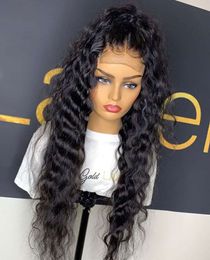 Diva Natural Pre Plucked Wavy Brazilian loose Wave 360 Lace Frontal Human Hair Wigs 130% denstiy fast delivery