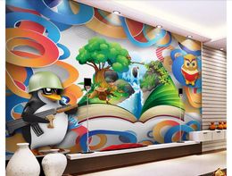 Custom 3D Silk photo wallpaper mural Beautiful children's room children's playground cartoon children's room kids room mural decoration