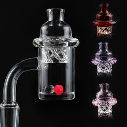 Novo 25mm quartzo banger prego com tampa de carb giratório e rubi terp pérola feminino masculino 10mm 14mm 18mm para dab rig bong acessório de fumaça