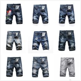 dsquared2 short jeans mens progettista jeans corti concavità jeans stretti estate cotone blu jeans casuale Discoteca pantaloni degli uomini stile libero caldo di vendita DHJ1