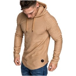 Mens Hoodie Hip Hop M-3XL Hot Sell New Autumn Fashion Mens Casual Hoodies Men Solid Colour O-Neck Hooded Sling Sweatshirt