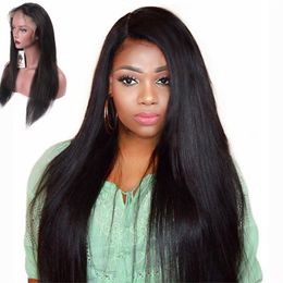 360 Lace Frontal Wig Pre Plucked With Baby Hair Malaysian Straight Human Hair Wigs 150% Density Remy Hairs