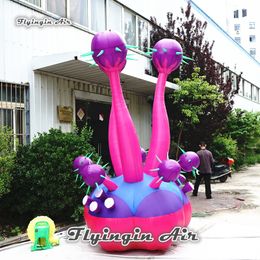 Customized Concert Stage Decorations 3m Height Inflatable Special Flower Sea Plants For Music Festival Show