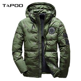 2019 Men Winter Feather Jacket men's Hooded camouflage parka jackets white mens thick jacket ultralight down jacket male donsjas S191019