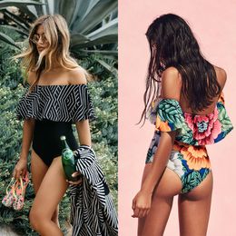 Ruffle Swimsuit Women 2019 One Piece Swimwear Female One-Piece Suits Bathing Suit Padded May Beachwear Swimming Suit For Women