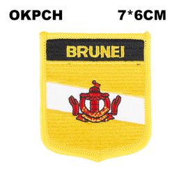 Brunei Flag Embroidery Iron on Patch Embroidery Patches Badges for Clothing PT0184-S