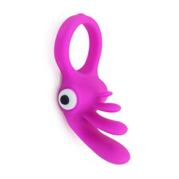 Tongue Lock Sperm Vibrating Ring Male Silicone Delay Ring Rabbit Penis Butterfly Xiaoxiao Adult Sex Toys