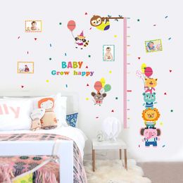 Diy Animal Carnival Height Sticker Living Room Kindergarten School Decoration Removable Sticker Baby Kids Room Bedroom Decor