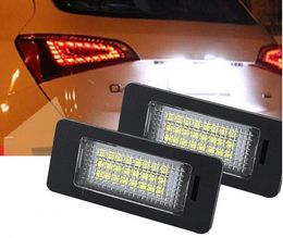 For Audi TT A4L Q3 Q5 A5 bright 2pcs car trunk 24 led licence plate lights