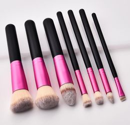 Beautiful Pro 7Pcs Makeup brushes set for eye shadow blush cosmetics wood handle nylon brush head make-up tools DHL Free