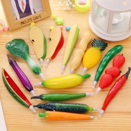 15 Featured Ballpoint Pens, Creative Gel Pen Cartoon Ballpoint Pen,Fruit And Vegetable Shape Ballpoint Pens Free DHL 1173