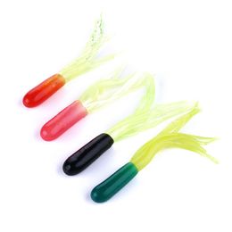 HENGJIA wholesale 1pack 4.5cm 0.5g Fishing Lures Maggot Grub SoftLure Worms Mixed Colour Soft Bait