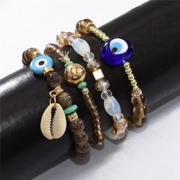 New Ethnic Multi-layer Bracelet Shell Pendant Bracelet Set Fashion Beaded Wild Bracelet Jewellery
