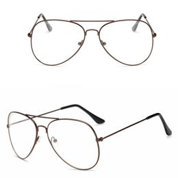 Wholesale-Classic Pilot Frame Sunglasses Frame Fashio Glasses With Clear Lenses Vintage Eyeglasses Wholesale Glasses Shop