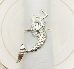 Banquet Mermaid Napkin Rings button Ocean Restaurant Table Decoration cloth Hotel wedding home ring Accessories