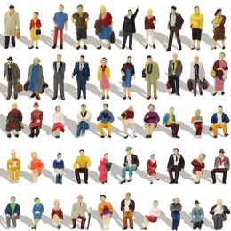 Lot 100pcs Passager Peint Personnage Modèle Pour Train Maquette 1:75 P75-15